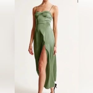 Women's Abercrombie & Fitch The A&F Camille Midi Dress in Green